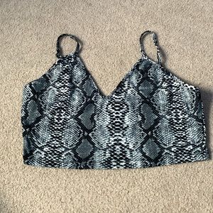 Crop Snake Skin Tank
